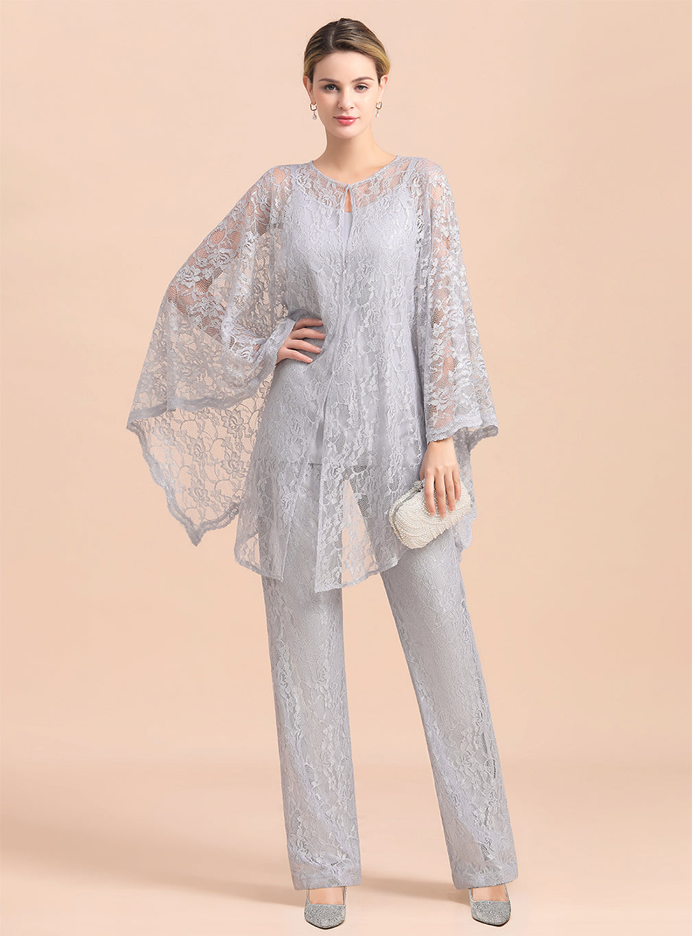 V-Neck Spaghetti Straps Appliques Jumpsuit BMbride