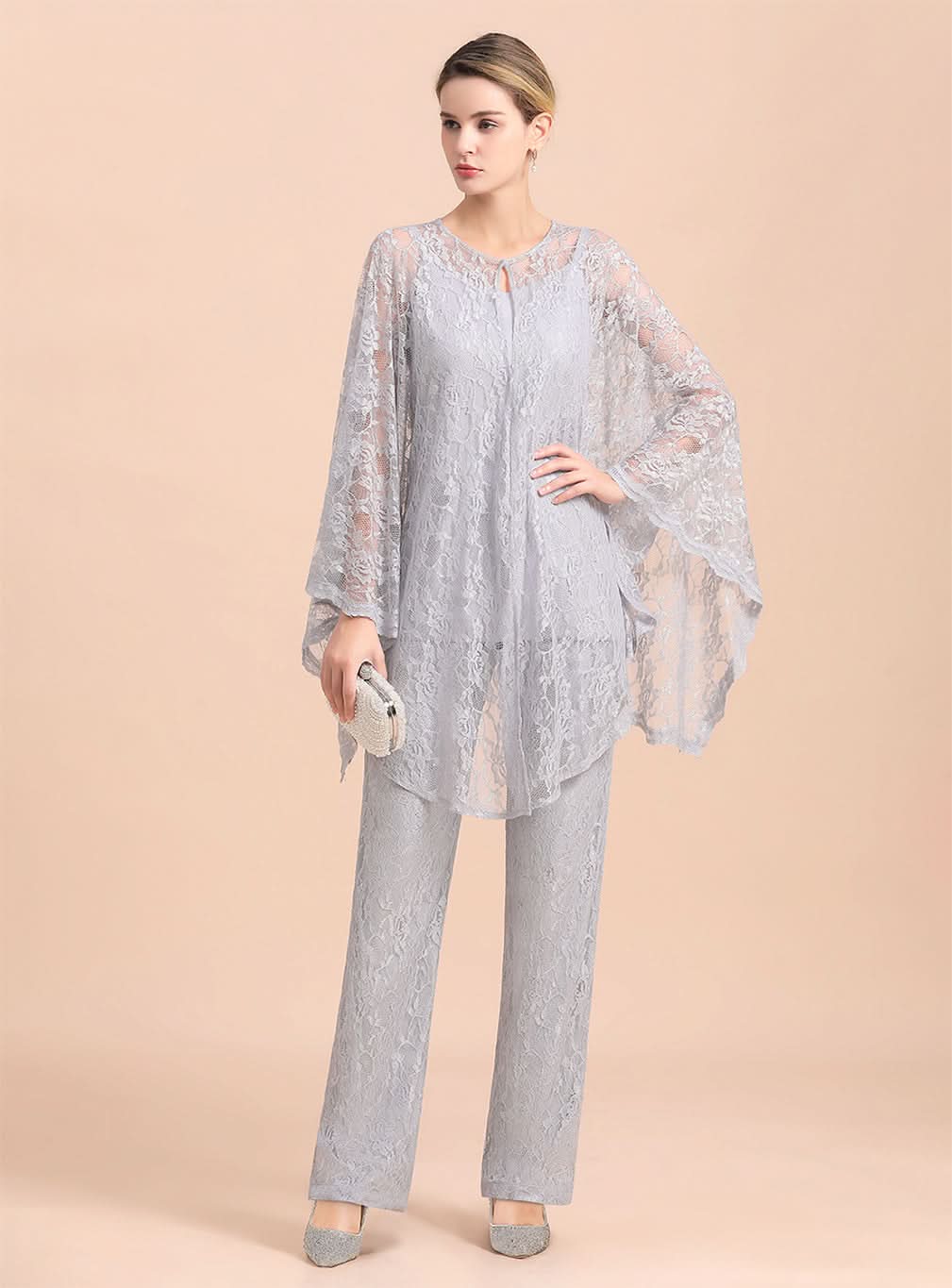V-Neck Spaghetti Straps Appliques Jumpsuit BMbride