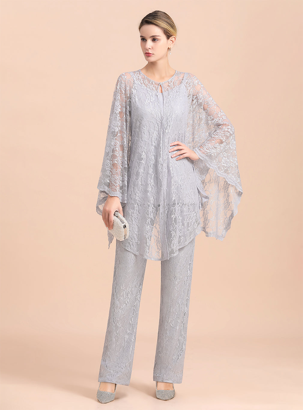 V-Neck Spaghetti Straps Appliques Jumpsuit BMbride