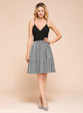 V-Neck Spaghetti Straps Sleeveless Mini Dress BMbride
