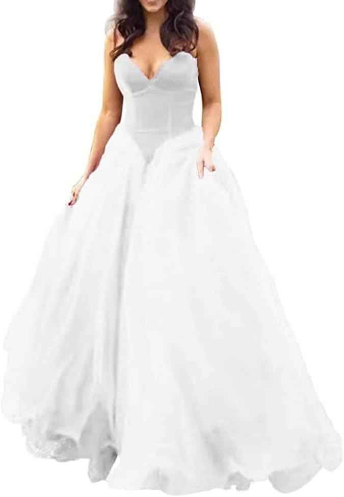 V Neck Velvet and Tulle Long Ball Gown Corset Formal Evening Prom Dresses - Bmbride