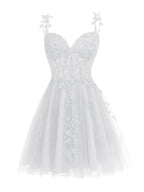 Sweet A-Line Mint Appliques Short Homecoming Dresses BM bride