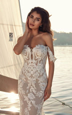 Women's Beach Spaghetti Strap Wedding Dresses for Bride 2025 Boho Long Lace Bridal Gowns for Wedding - Bmbride