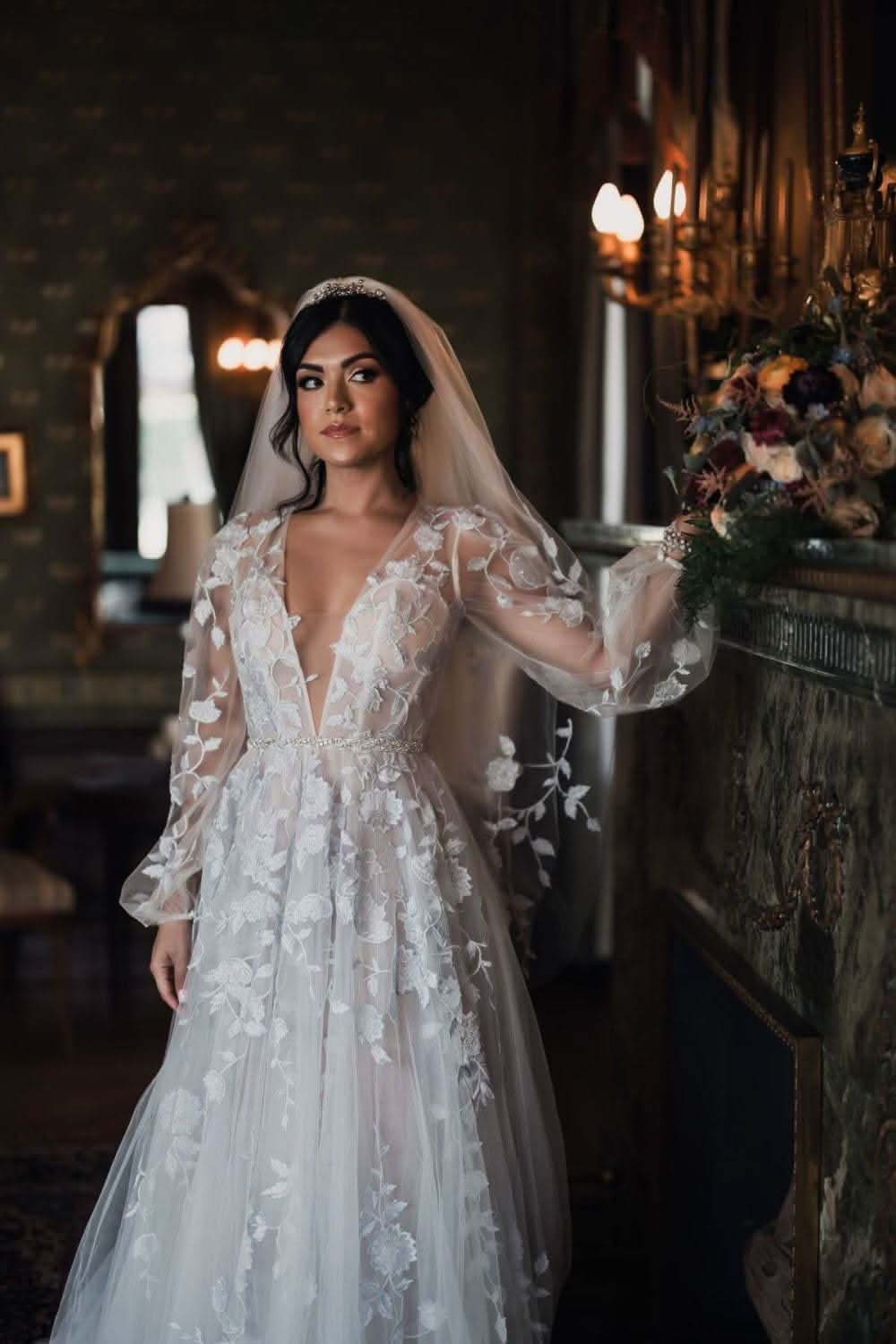 Women's Beach Spaghetti Strap Wedding Dresses for Bride 2025 Boho Long Lace Bridal Gowns for Wedding - Bmbride