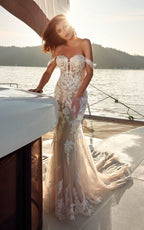 Women's Beach Spaghetti Strap Wedding Dresses for Bride 2025 Boho Long Lace Bridal Gowns for Wedding - Bmbride