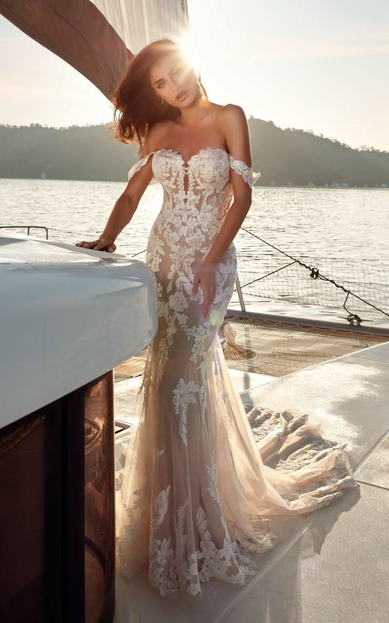 Women's Beach Spaghetti Strap Wedding Dresses for Bride 2025 Boho Long Lace Bridal Gowns for Wedding - Bmbride