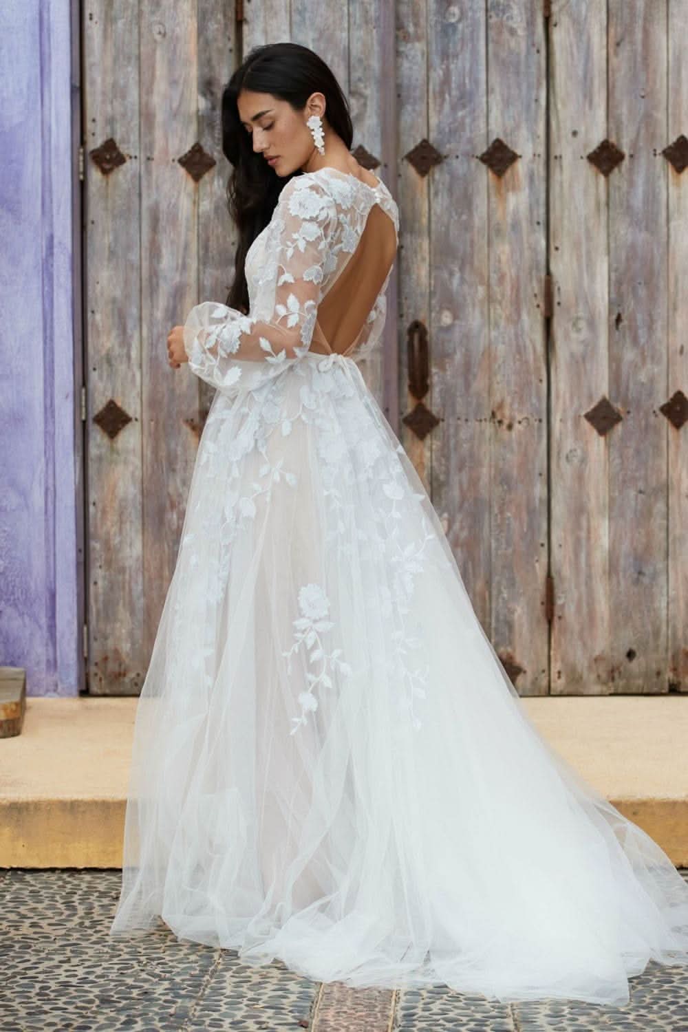 Women's Beach Spaghetti Strap Wedding Dresses for Bride 2025 Boho Long Lace Bridal Gowns for Wedding - Bmbride