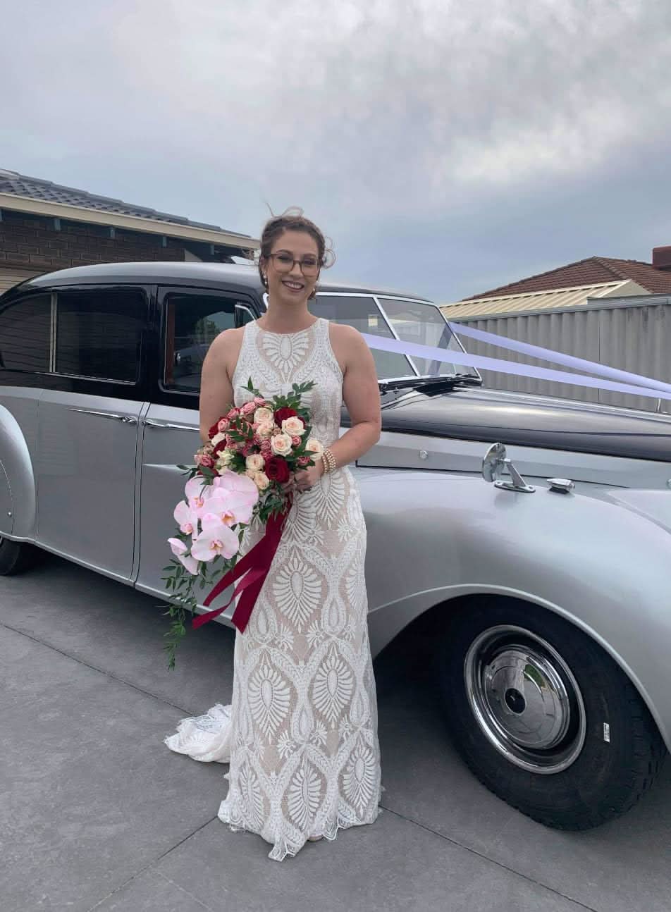 Women's Beach Wedding Dresses for Bride 2022 Vintage Long Sleeves Lace Bohemian Bridal Gown - Bmbride