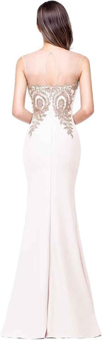 Women's Lace Applique Long Formal Mermaid Evening Prom Dresses - Bmbride