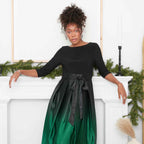 Women's Long Satin Mother of The Bride Dress with Pockets, Formal Party Gown (Petite and Regular Sizes) - Bmbride