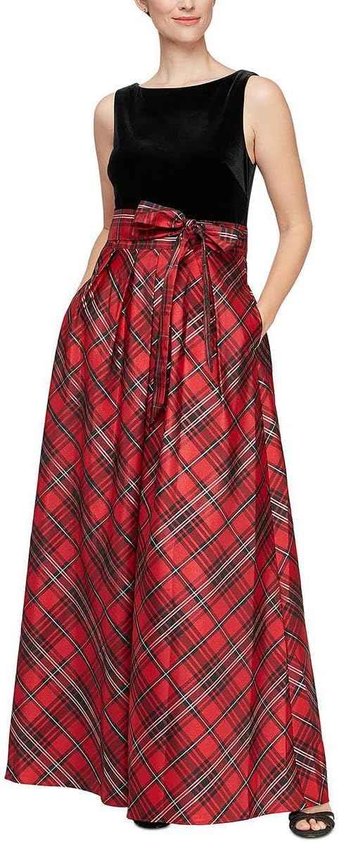 Women's Long Satin Mother of The Bride Dress with Pockets, Formal Party Gown (Petite and Regular Sizes) - Bmbride