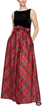 Women's Long Satin Mother of The Bride Dress with Pockets, Formal Party Gown (Petite and Regular Sizes) - Bmbride