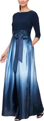 Women's Long Satin Mother of The Bride Dress with Pockets, Formal Party Gown (Petite and Regular Sizes) - Bmbride