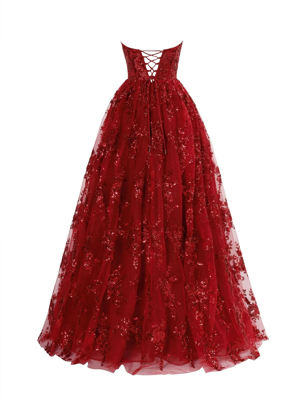 Captivating A-Line Strapless Pleating Long Prom Dress with Applique BM bride